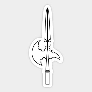 Halberd (white) Sticker